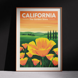Poster Californie vintage