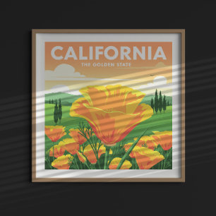 Poster Californie vintage