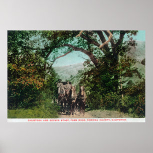 Poster Calistoga et Geyser Stagecoach sur Foss Road