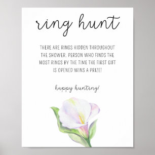 Poster Calla blanche - Jeu de chasse à l'anneau pour ente