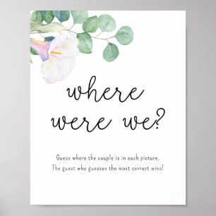 Poster Calla et eucalyptus - Où étions-nous ?