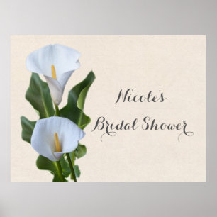 Poster Calla Lily Fleurs Floral Élégant Mariage nuptial