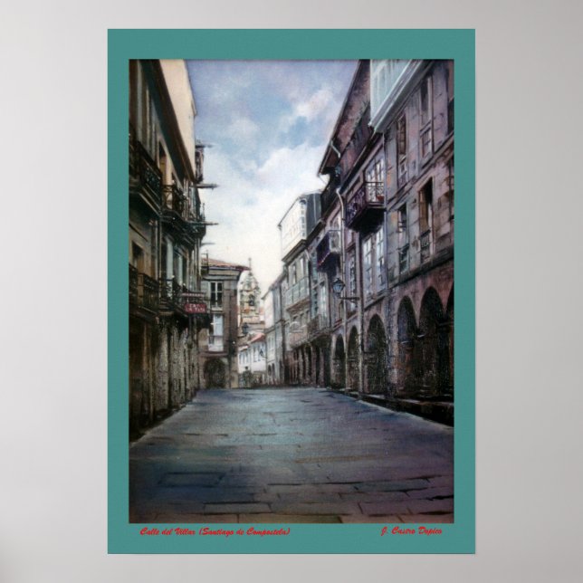 Poster Calle del Villar (Saint Jacques de Compostelle) (Devant)