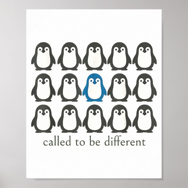 Poster Called To Be Different Christian Penguin Faith Ins (Devant)
