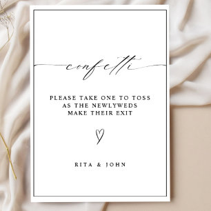 Poster Calligraphie Confetti Envoi du signal Mariage