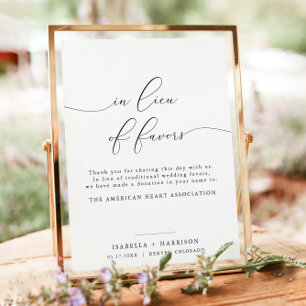 Poster Calligraphie de ASHER en lieu et place des faveurs