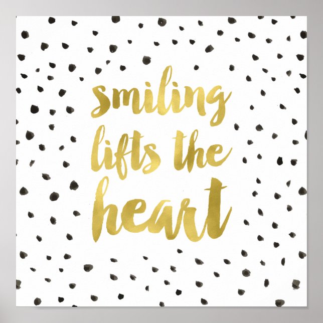 Poster Calligraphie d'or Citation inspirée (Devant)