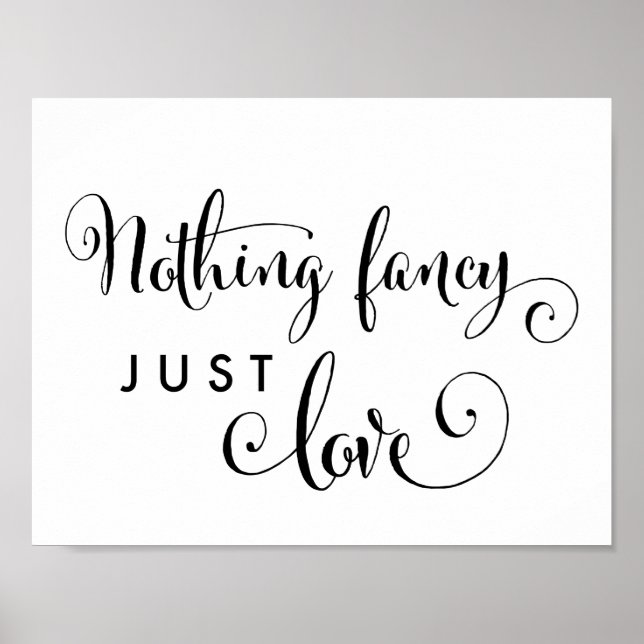 Poster Calligraphie du Sud Rien de fantaisie Juste un sig (Devant)