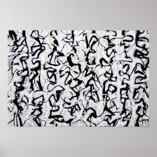 Poster Calligraphie japonaise Abstraite (Devant)