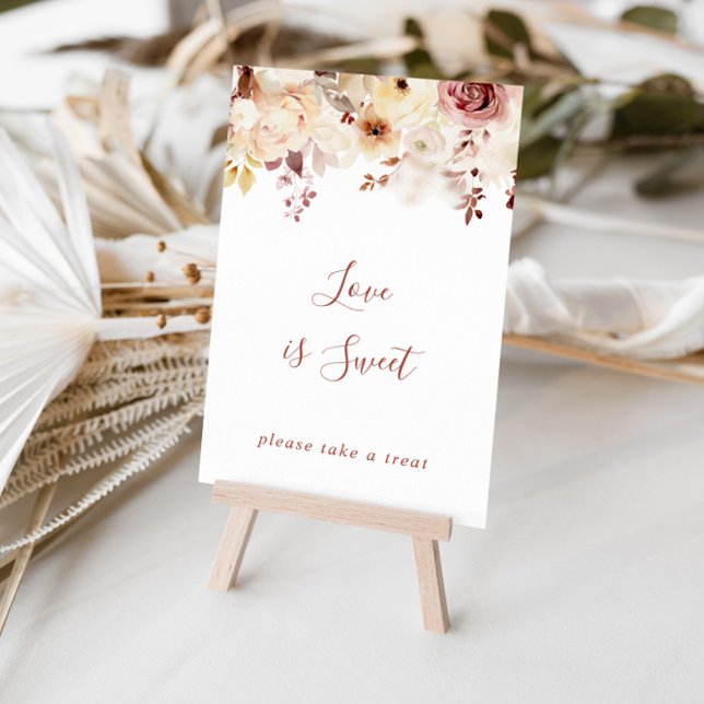 Poster Calligraphie L'amour floral gracieux est signe dou (Créateur téléchargé)