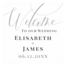 Calligraphie minimaliste Mariage d'accueil moderne