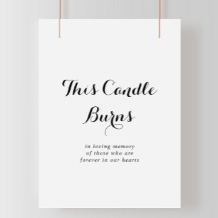 Poster Calligraphie moderne Cette bougie brûle signe