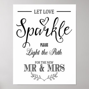 Poster Calligraphie moderne Laissez l'amour scintiller