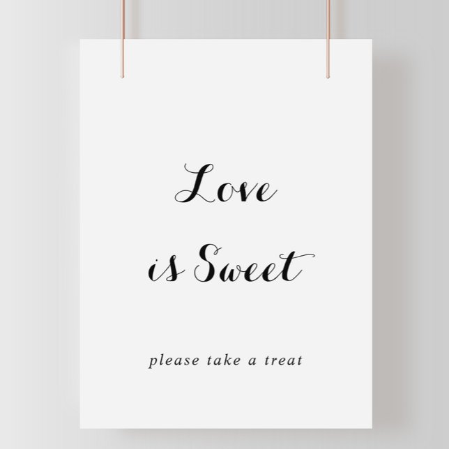 Poster Calligraphie moderne L'amour est signe doux (Créateur téléchargé)