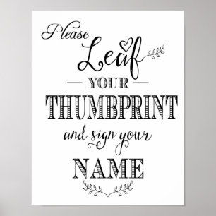 Poster Calligraphie moderne Levez votre empreinte numériq