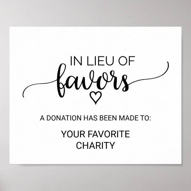 Poster Calligraphie Noire Simple En Lieu Et Place Des Fav (Devant)