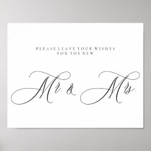 Poster Calligraphie Simple M. Mme Signature