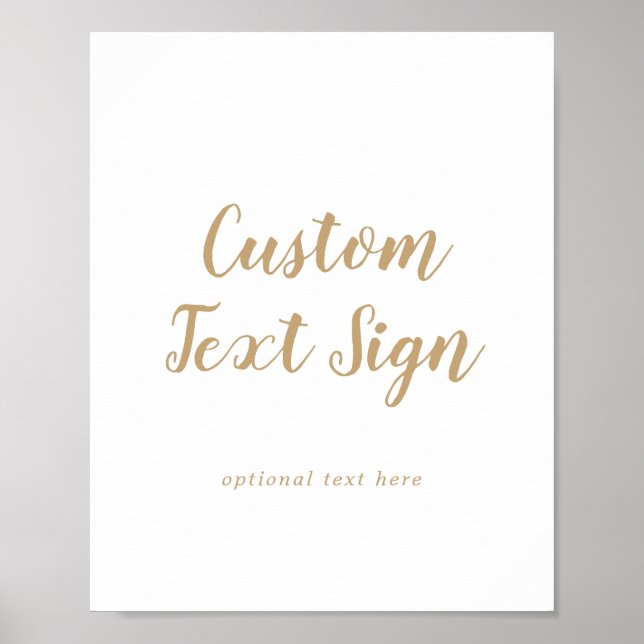 Poster Calligraphie simple | Panneau texte personnalisé M (Devant)