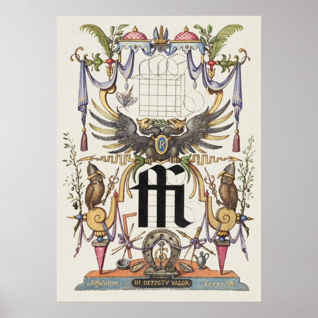 Poster Calligraphie vintage (Devant)