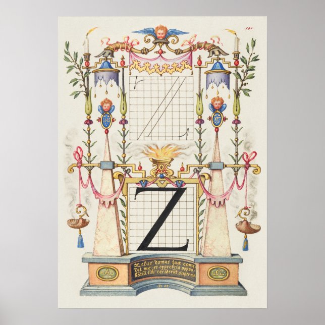 Poster Calligraphie vintage (Devant)