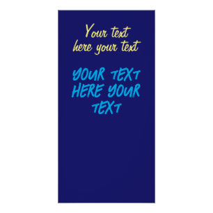Poster Calligraphie Votre Texte Ici Remplacer Slogan Blue