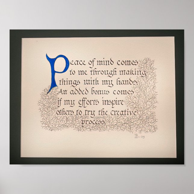 Poster Calme de la citation (Devant)