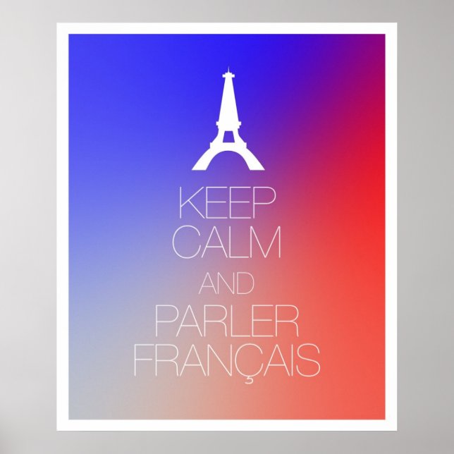 Poster Calme et Parler Français (Devant)
