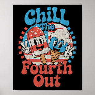 Poster Calmez le quatrième drôle 4 juillet patriotique U