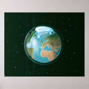 Poster Calottes glaciaires de la planète Terre.