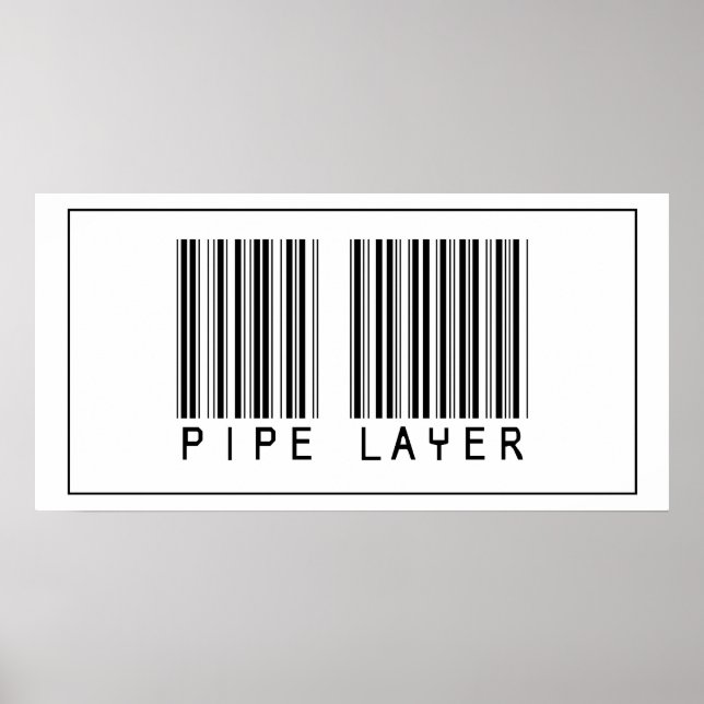 Poster Calque de tuyau de code barre (Devant)