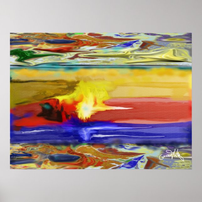 Poster Calques dans le monde Abstrait (Devant)
