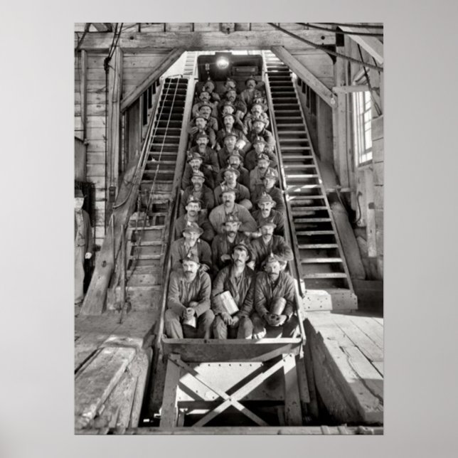 Poster Calumet Copper Mines Michigan Circa 1905 (Devant)