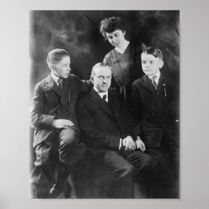 Poster Calvin Coolidge et famille
