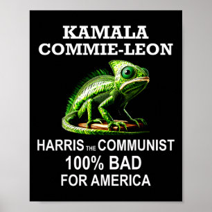 Poster Camarade Kamala Commie Leon Commieleon Communiste