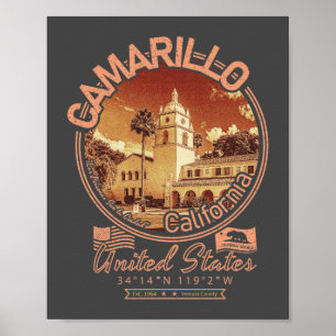 POSTER CAMARILLO CALIFORNIA - VILLE DE CAMARILLO CA