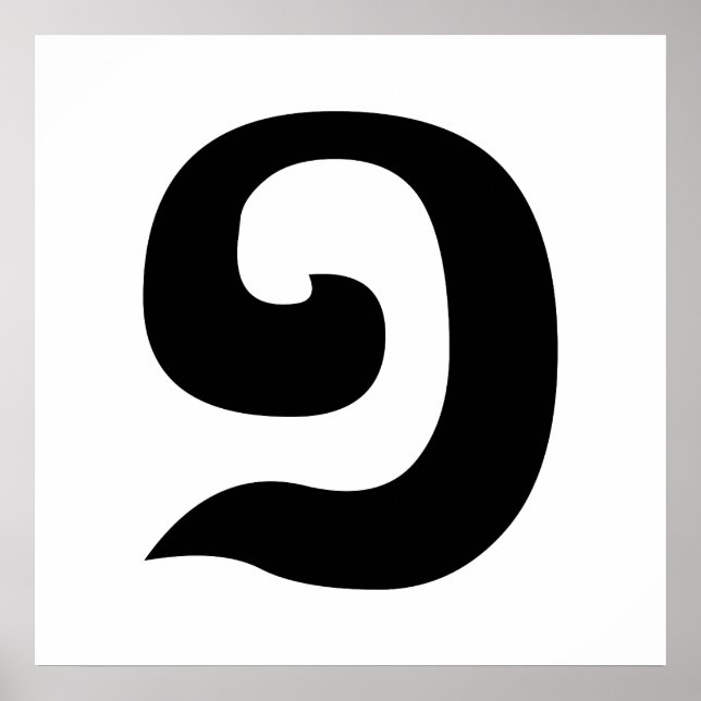 Poster Cambodian Number 1 / One / ១ (Muqj) Khmer (Devant)