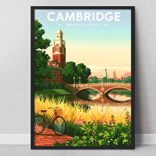 Poster Cambridge Massachusetts vintage