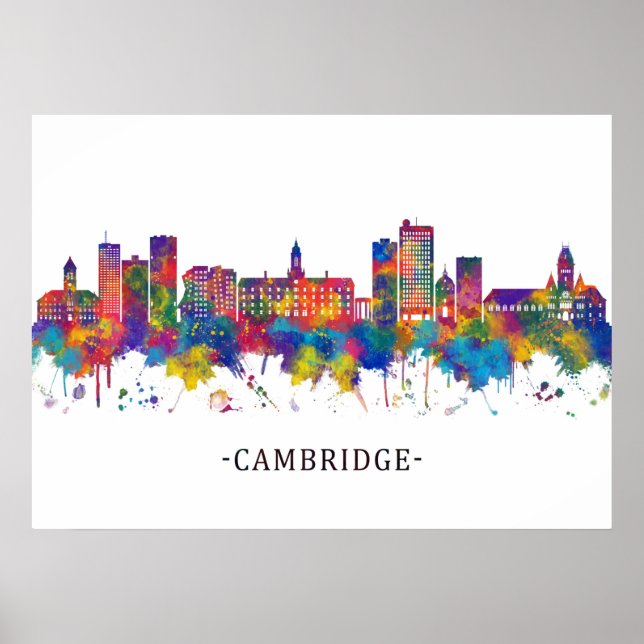 Poster Cambridge Skyline (Devant)