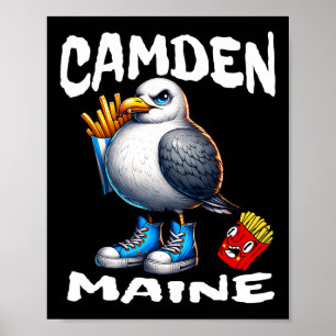 Poster Camden Maine Drôle de Mouette Frites Souvenir