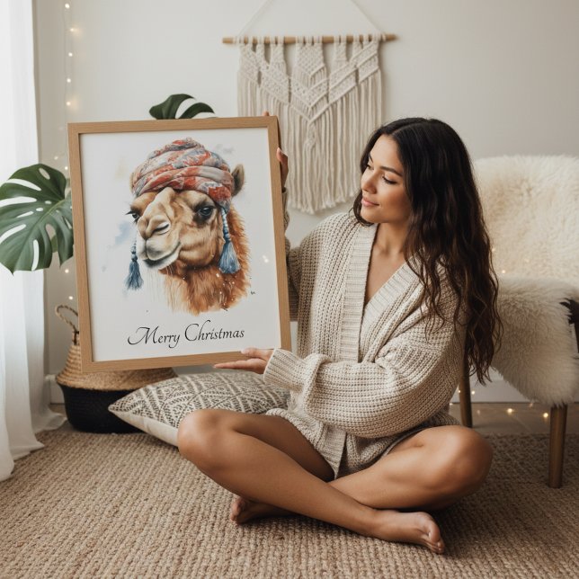 Poster Camel de Noël, personnalisable (Créateur téléchargé)