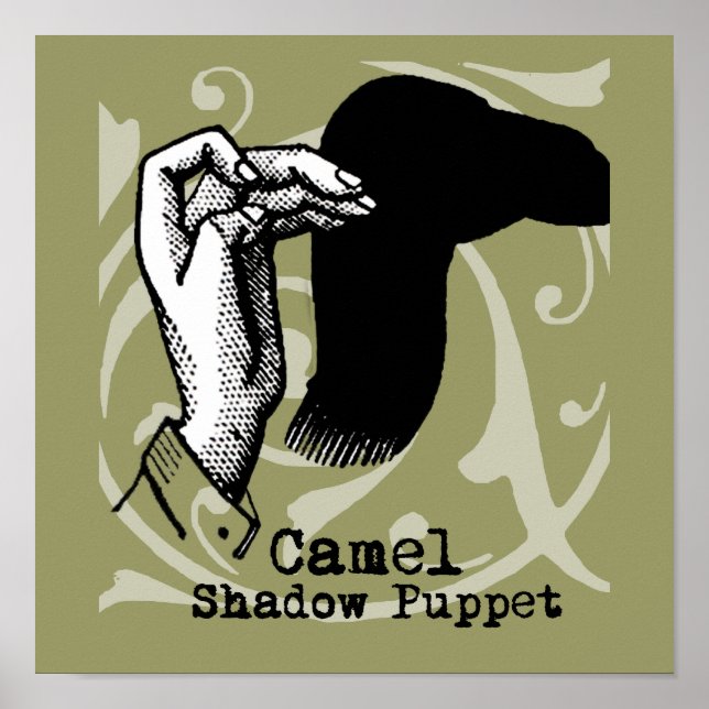 Poster Camel Hand Puppet Shadow Games (Devant)