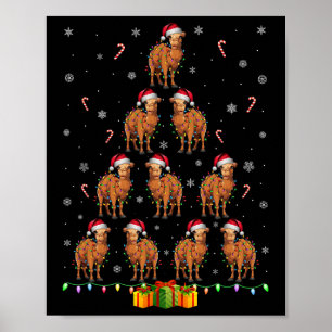 Poster Camel Santa Hat Noël Lumières Hommes Femmes Noël T