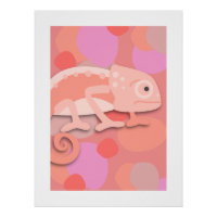 Caméléon Rose Pâle et Pêche