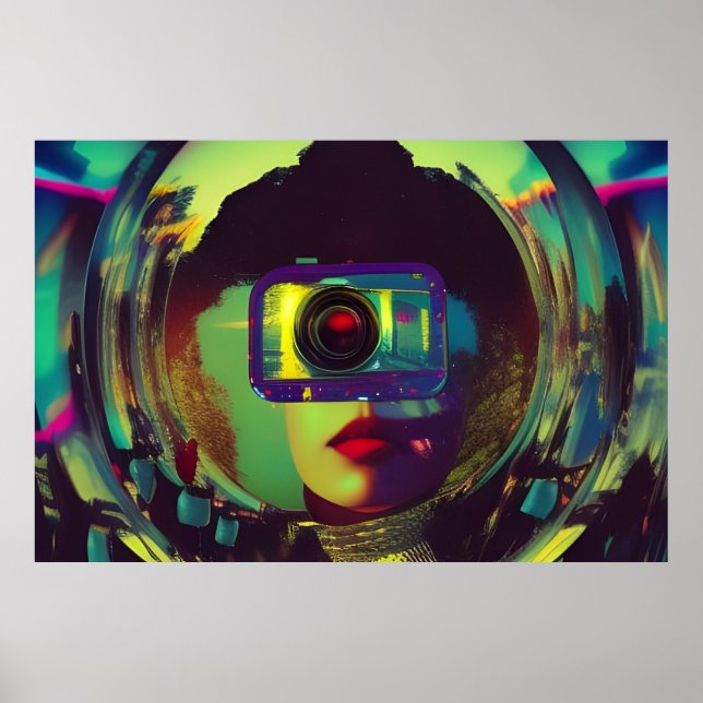 Poster Caméra Abstraite Femme Sci-fi (Devant)