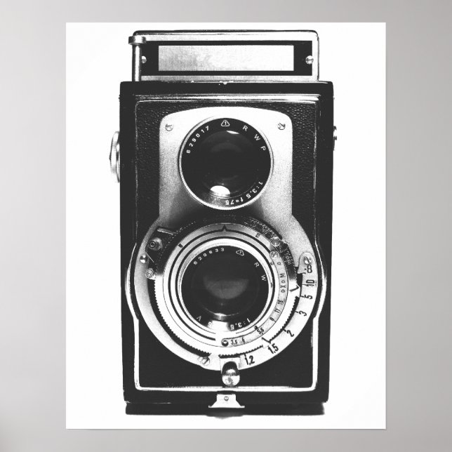 Poster Caméra b&w vintage (Devant)