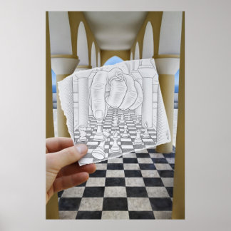 Poster Caméra Crayon Vs - Checkmate