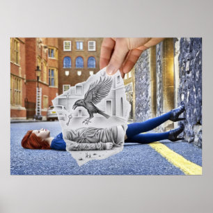 Poster Caméra Crayon Vs - Crow