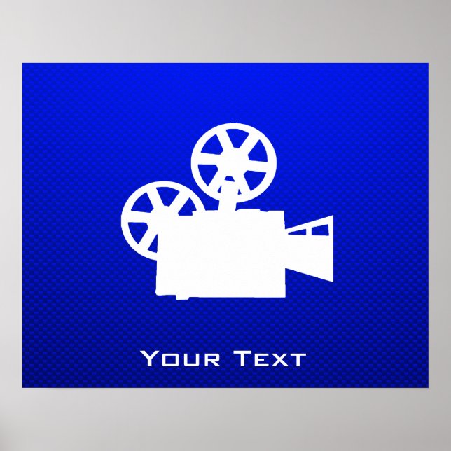 Poster Caméra de cinéma bleu (Devant)