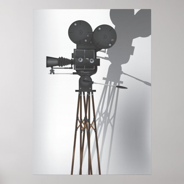Poster Caméra Hollywood vintage (Devant)