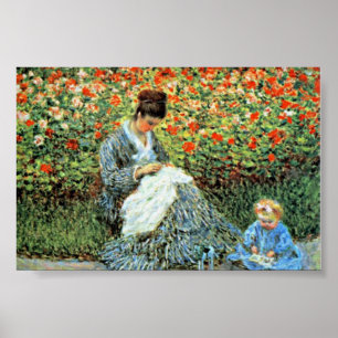 Poster Camille Monet & Enfant Monet Fête des Mères